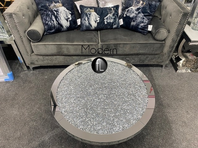 Crushed Crystal Round Coffee Table 80cm diameter