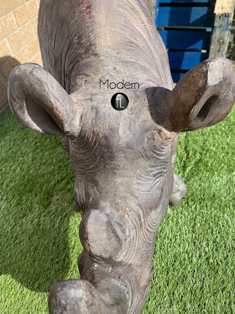 Baby Rhino Garden ornament, animal garden ornament