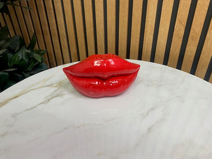 Resin Red Lips Ornament