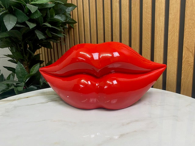 Resin Red Lips Ornament