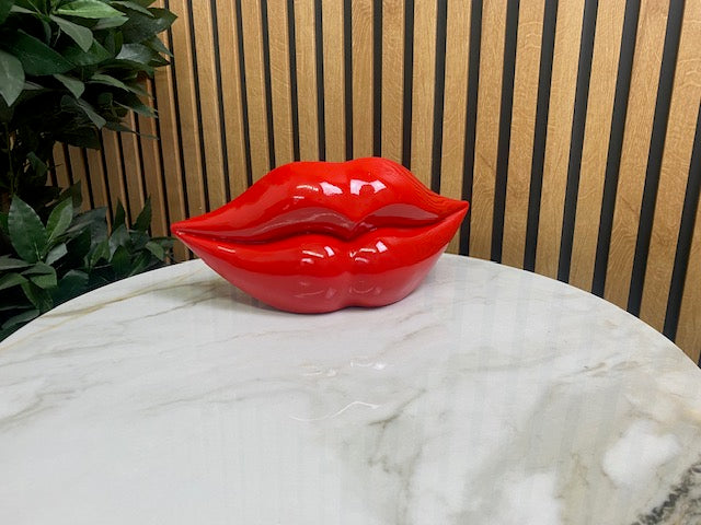 Resin Red Lips Ornament