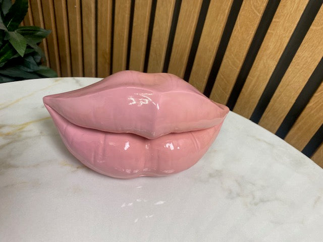 Resin Pink Lips Ornament