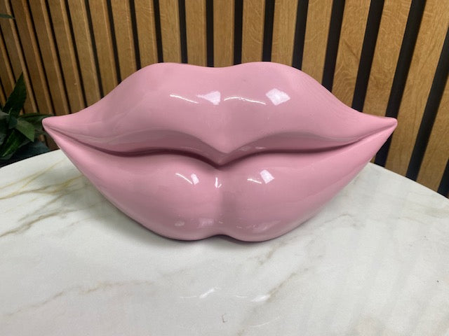 Resin Pink Lips Ornament