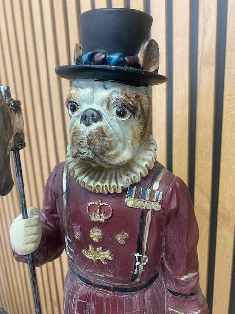 Large Queens Guard Bulldog ornament