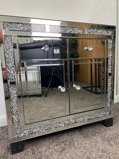 Mirrored Crushed Diamond Sideboard