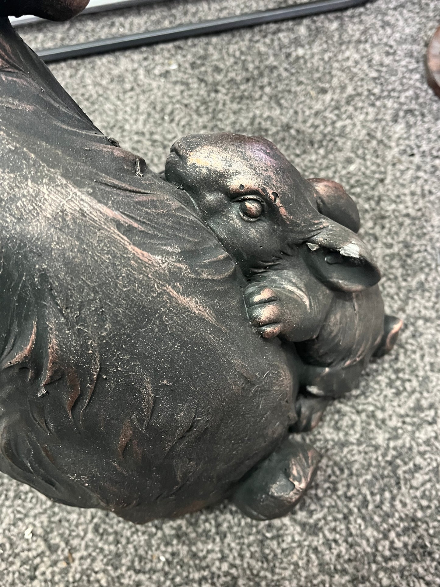 Hare With Her Baby Garden Ornament