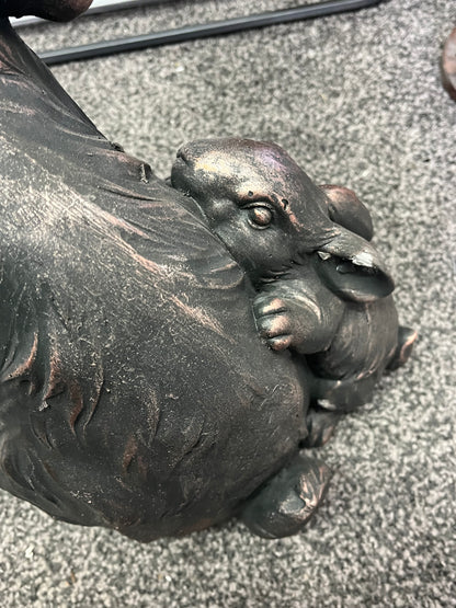Hare With Her Baby Garden Ornament