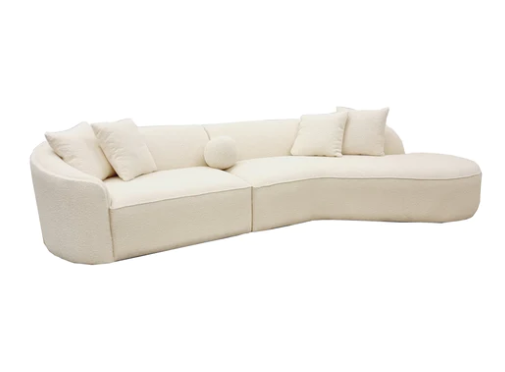 3 Seater Ivory Pebble, Ivory Boucle Sofa