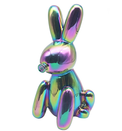 Balloon Rabbit Ornament Iridescent, Modern Rabbit Shaped Balloon Ornament