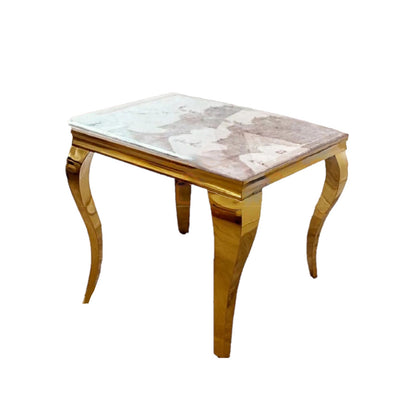 Louis dining table with Pandora marble top, 1.0 Metre square stunning dining table