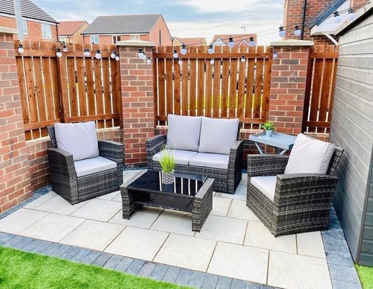 Rattan 4 seater garden furniture set