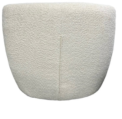 Ivory White Boucle Fabric tub Chair