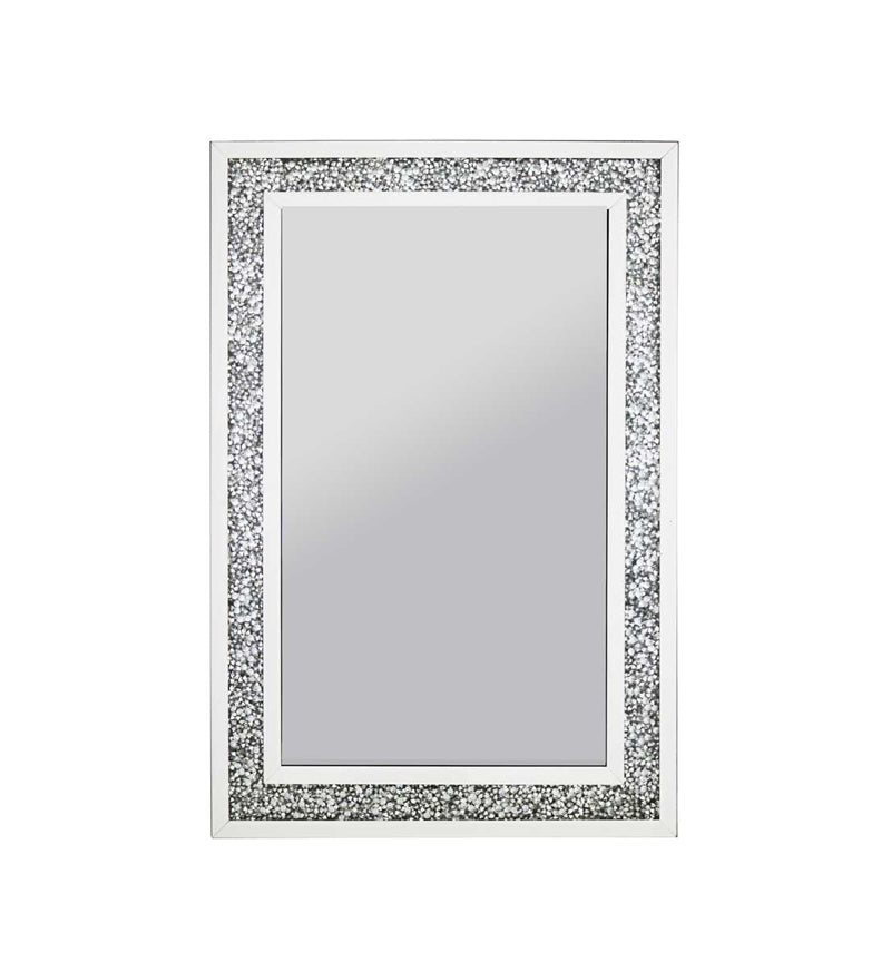 Luxury 120x80 crushed diamond wall mirror with straight edge finish