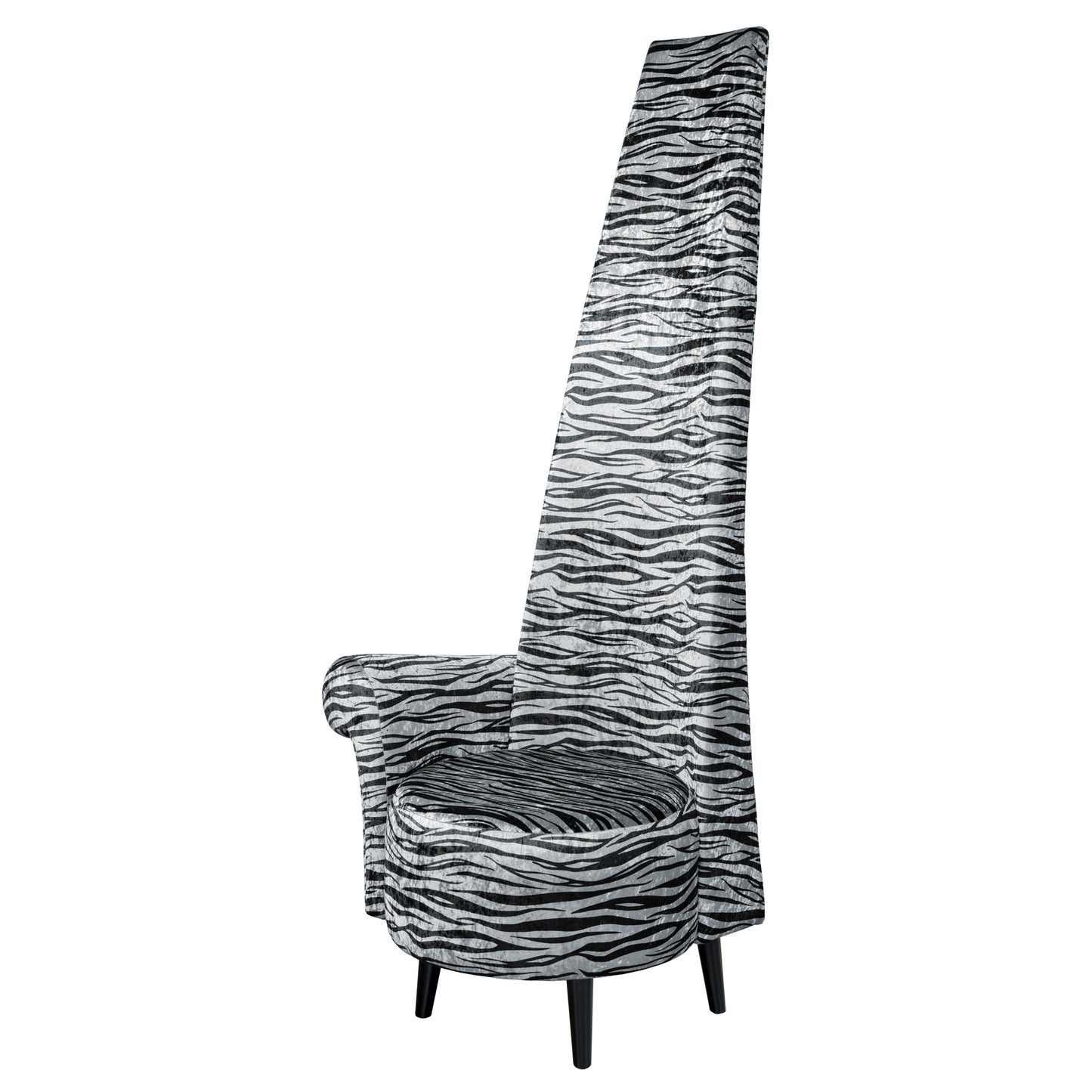 Contemporary high back feature chair, Zebra print Accent Chair