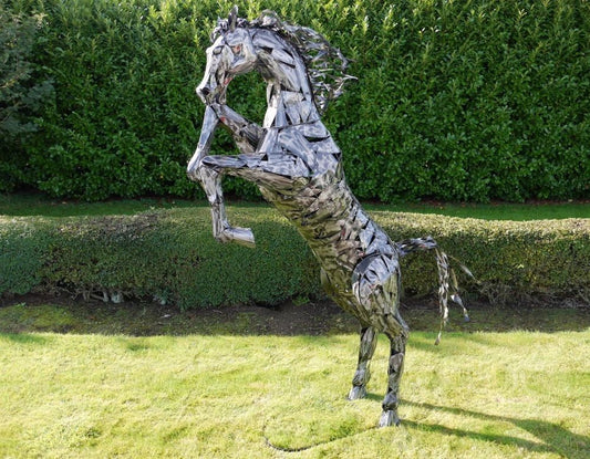 Extra Large Rearing Horse Statue 330cm high Metal Garden Ornament