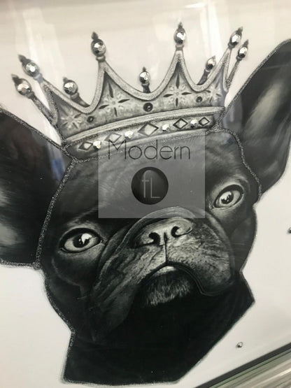 King And Queen French Bulldog, 3D Glitter Pictures