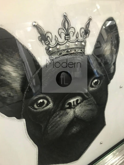 King And Queen French Bulldog, 3D Glitter Pictures