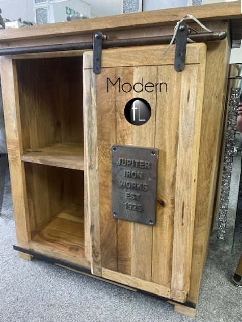 INDUSTRIAL IRON WORKS STYLE RUSTIC WOODEN SIDEBOARD