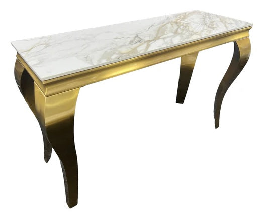 Louis Gold Console table with Ceramic top