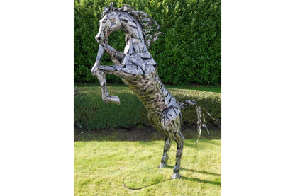 Extra Large Rearing Horse Statue 330cm high Metal Garden Ornament