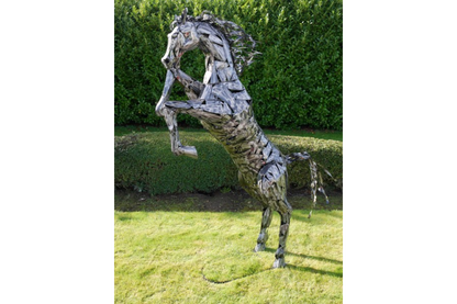 Extra Large Rearing Horse Statue 330cm high Metal Garden Ornament