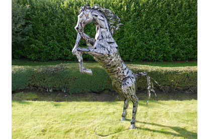 Extra Large Rearing Horse Statue 330cm high Metal Garden Ornament