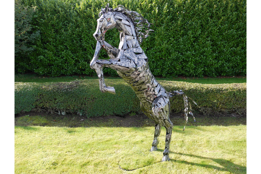 Extra Large Rearing Horse Statue 330cm high Metal Garden Ornament