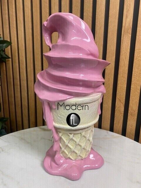 Small or large Ice Cream Ornament, Melting Ice Cream Cone Ornament