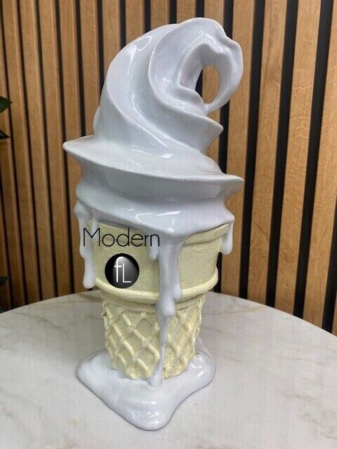 Small or large Ice Cream Ornament, Melting Ice Cream Cone Ornament