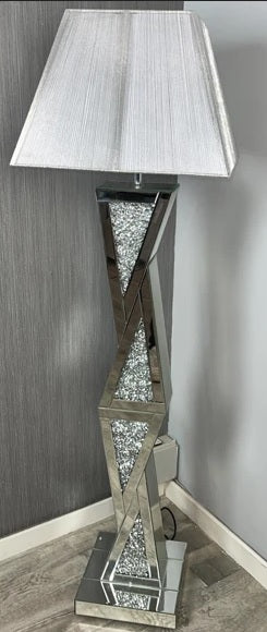 Pillars Crushed diamond floor lamp