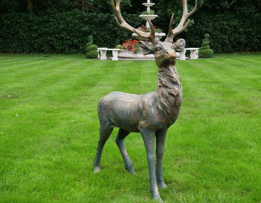 Large Stag Garden Ornament Life Like Sculpture