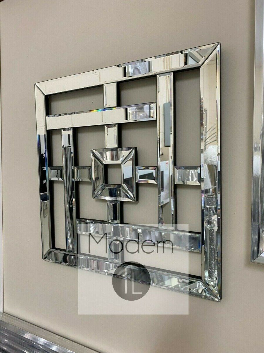 Geometric Squares Mirror wall art 40cm x 40cm