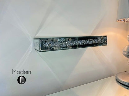 Crushed diamond floating wall shelf 40cm wide