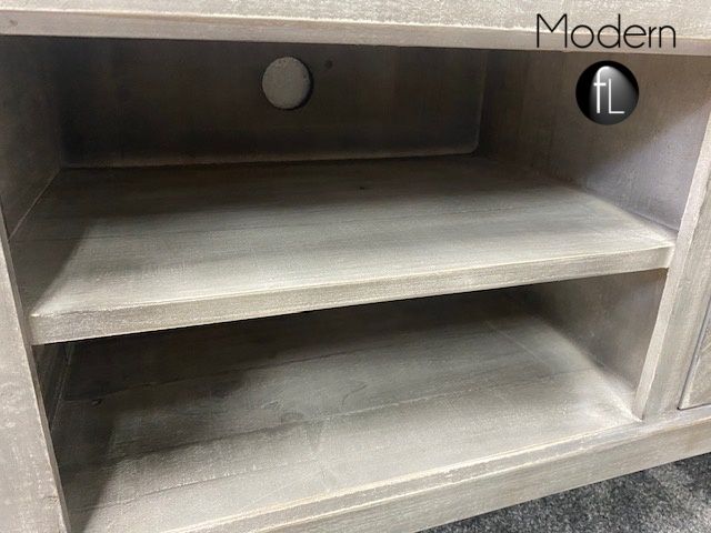 Weathered grey online tv console