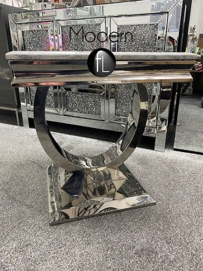 Arianna Side Table with Marble Top, colour option