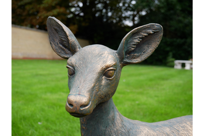 AMAZING SMALL DEER GARDEN STATUE, SMALL BABY DEER STATUE