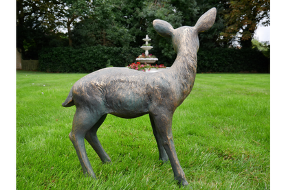 AMAZING SMALL DEER GARDEN STATUE, SMALL BABY DEER STATUE