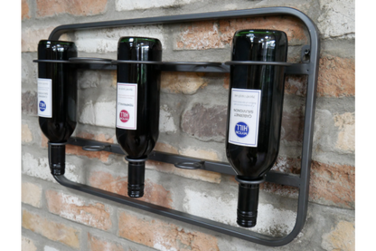 Wine Wall Rack, Industrial Style Black Metal Wine Wall Unit, Wine wall feature