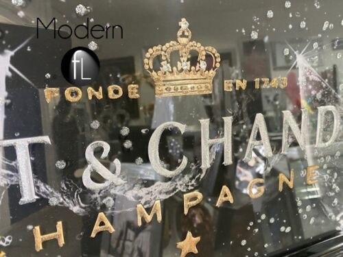 Black 3D Moet and Chandon Picture in a black wood frame